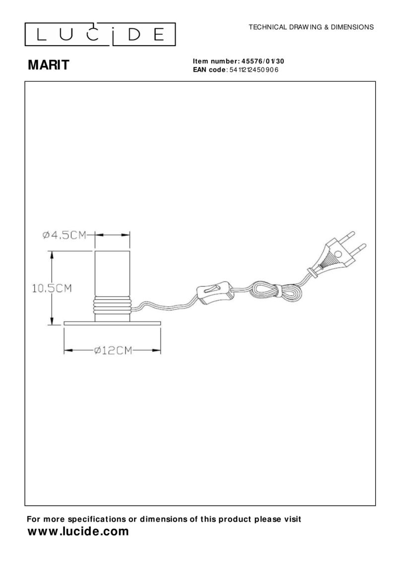 Lucide MARIT - Stolná lampa - 1xE27 - Čierna